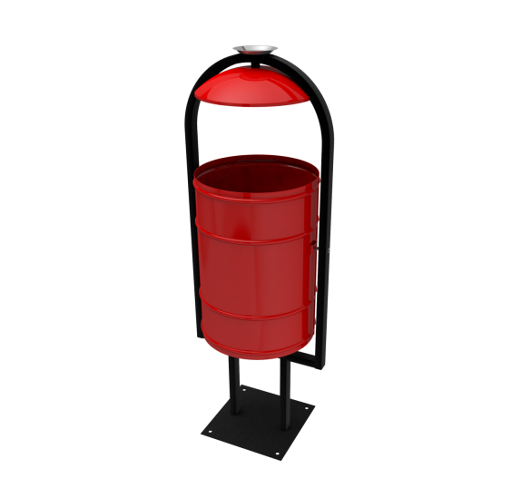 Парковая урна «Рубин 30 с крышкой и пепельницей» 